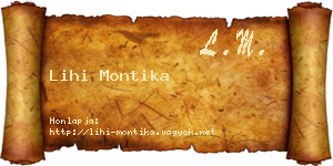 Lihi Montika névjegykártya